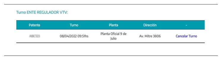 Paso 3 para consultar o cambiar el turno de la VTV en Pontevedra
